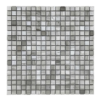 Mini-carrés 15 mm de marbre Athens veiné bois gris