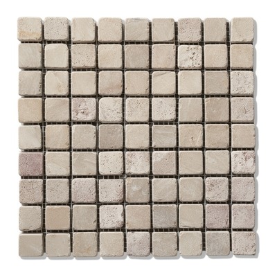 Trame 23 mm de travertin brut vieilli, beige clair rosé