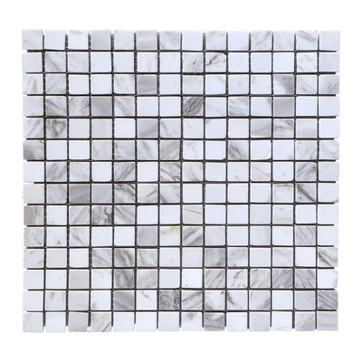 Trame 23 mm de Volakas blanc vieilli, veinage gris taupe