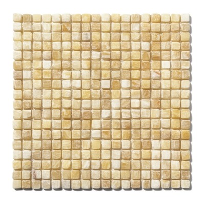 Micro-carrés 10 mm d'onyx miel crème