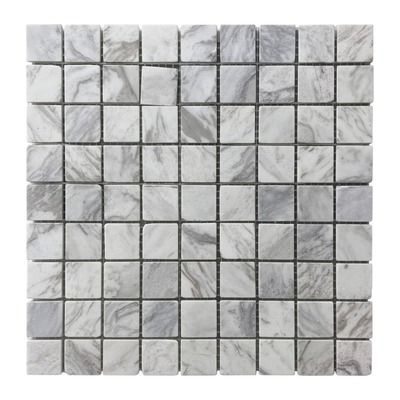 Trame 23 mm de Volakas blanc vieilli, veines gris doux