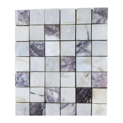 Trame 48 mm de marbre Lilac blanc, veines violettes