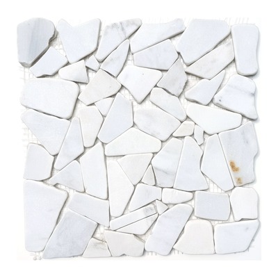 Palladiana d'éclats de marbre blanc éclatant