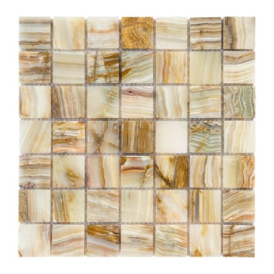 Trame 48 d'onyx rubané beige, vert et or