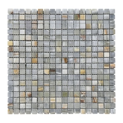Mini-carrés d'onyx blanc-vert