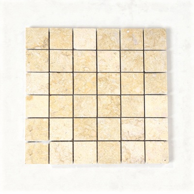 Trame 48 de calcaire fossilisé crème