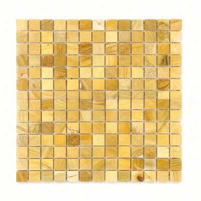 Mosaïque trame 2,3 cm, onyx miel doré, finition polie