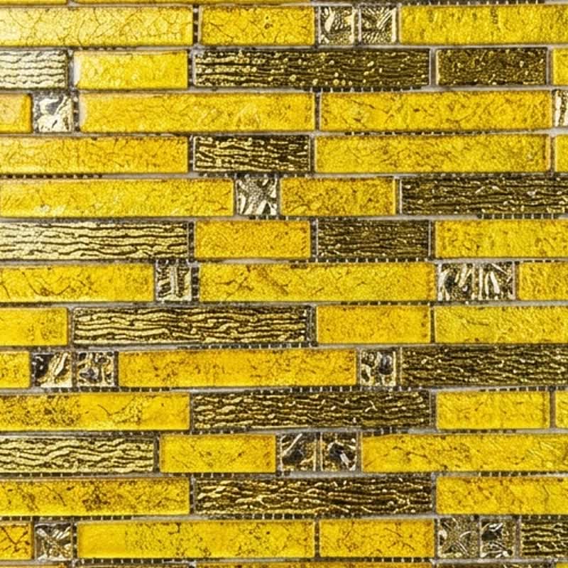 Mosaïque de cristal doré