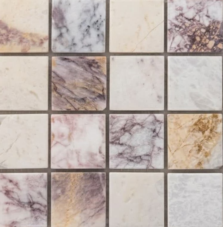 Mosaïque de marbre poli