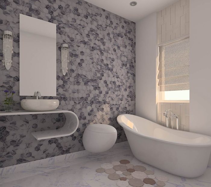 Salle de bain : marbre
